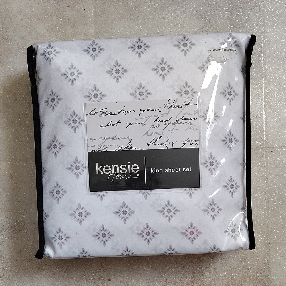 Kensie Gray King Sheet Set